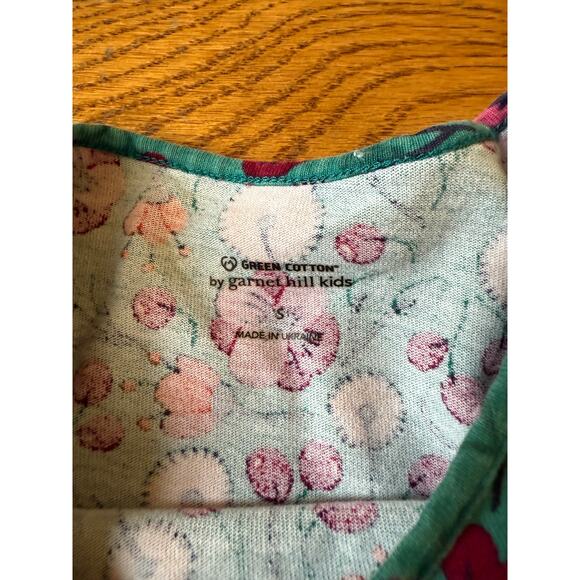 Garnet Hill Kids Girls' Floral & Fruit Dress Size 4-5 - Picture 3 of 4